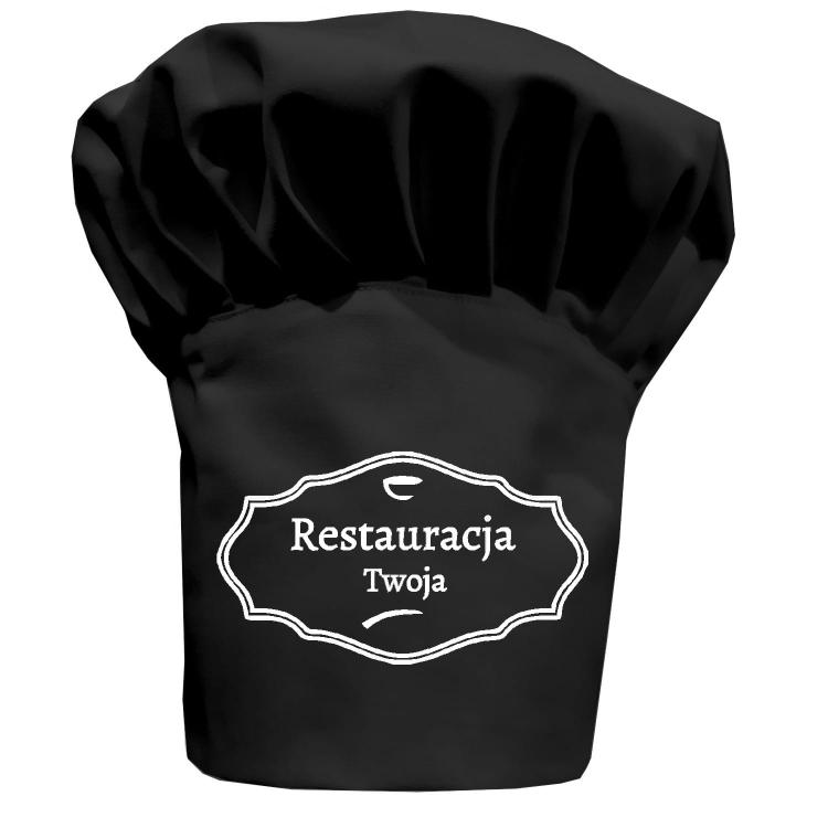 Czapka kucharska z nazwą twojej restauracji