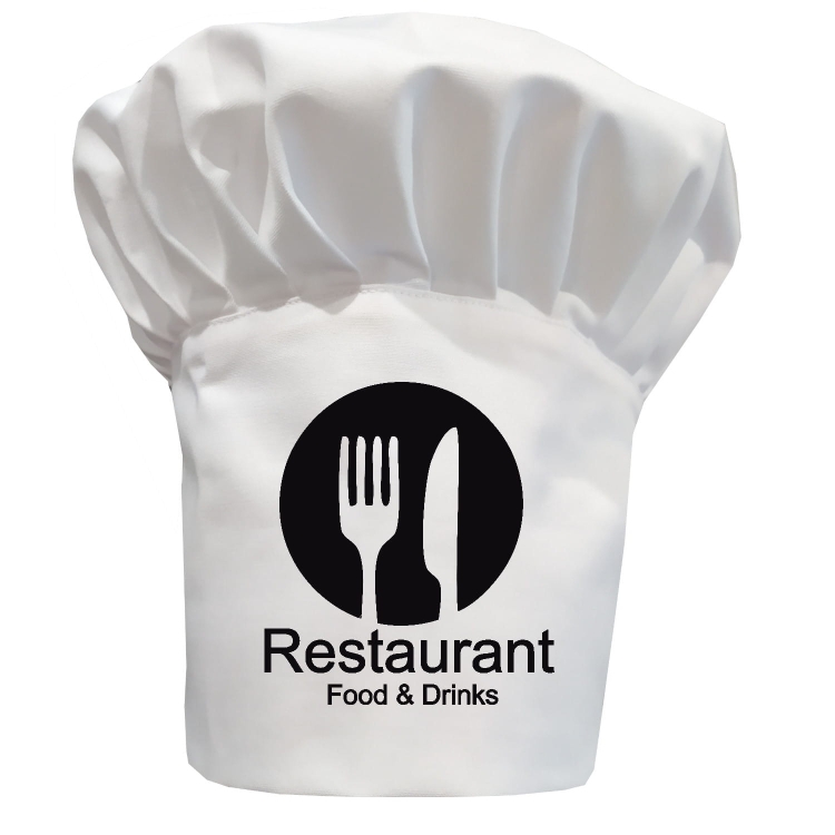 Ваш напис на кухонному капелюсі Restaurant Food&Drinks