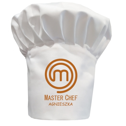 Twój napis na czapce kucharskiej Master Chef