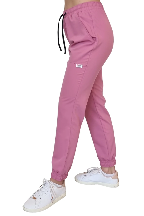 Joggery medyczne brudny róż Casual Premium