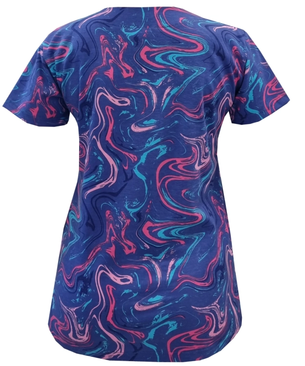 Medyczna bluza we wzorek W14 z 100% bawełny elastycznej