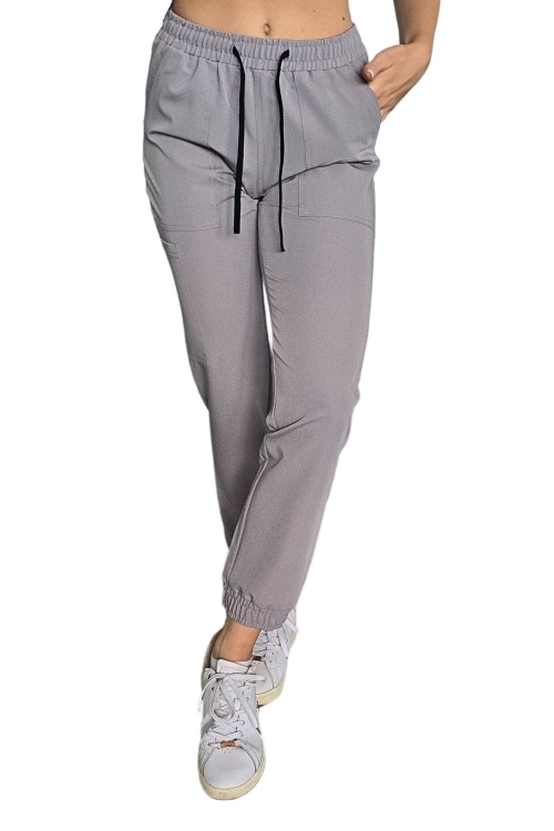 Joggery medyczne w kolorze ciemnym szarym