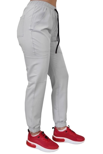 Joggery medyczne szare casual premium
