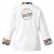 Bluza kucharska damska biała długi rękaw Master chef z twoim własnym nadrukiem logo kreator online W3 tył.jpg