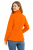 Bluza polarowa damska polar zapinany na zamek pomarańczowy widok z tyłu.png