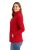 Bluza polarowa damska polar zapinany na zamek czerwony widok z boku.png