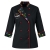 Bluza kucharska damska czarnadługi rękaw Master chef z twoim własnym nadrukiem logo kreator online W4 przód.jpg
