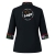Bluza kucharska damska czarna długi rękaw Master chef z twoim własnym nadrukiem logo kreator online W4 tył.jpg
