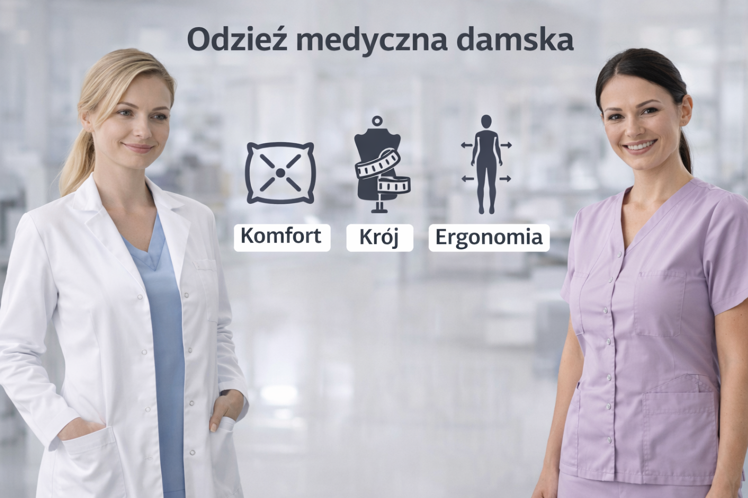 Odzież medyczna damska – komfort, krój i ergonomia pracy w 2026 roku