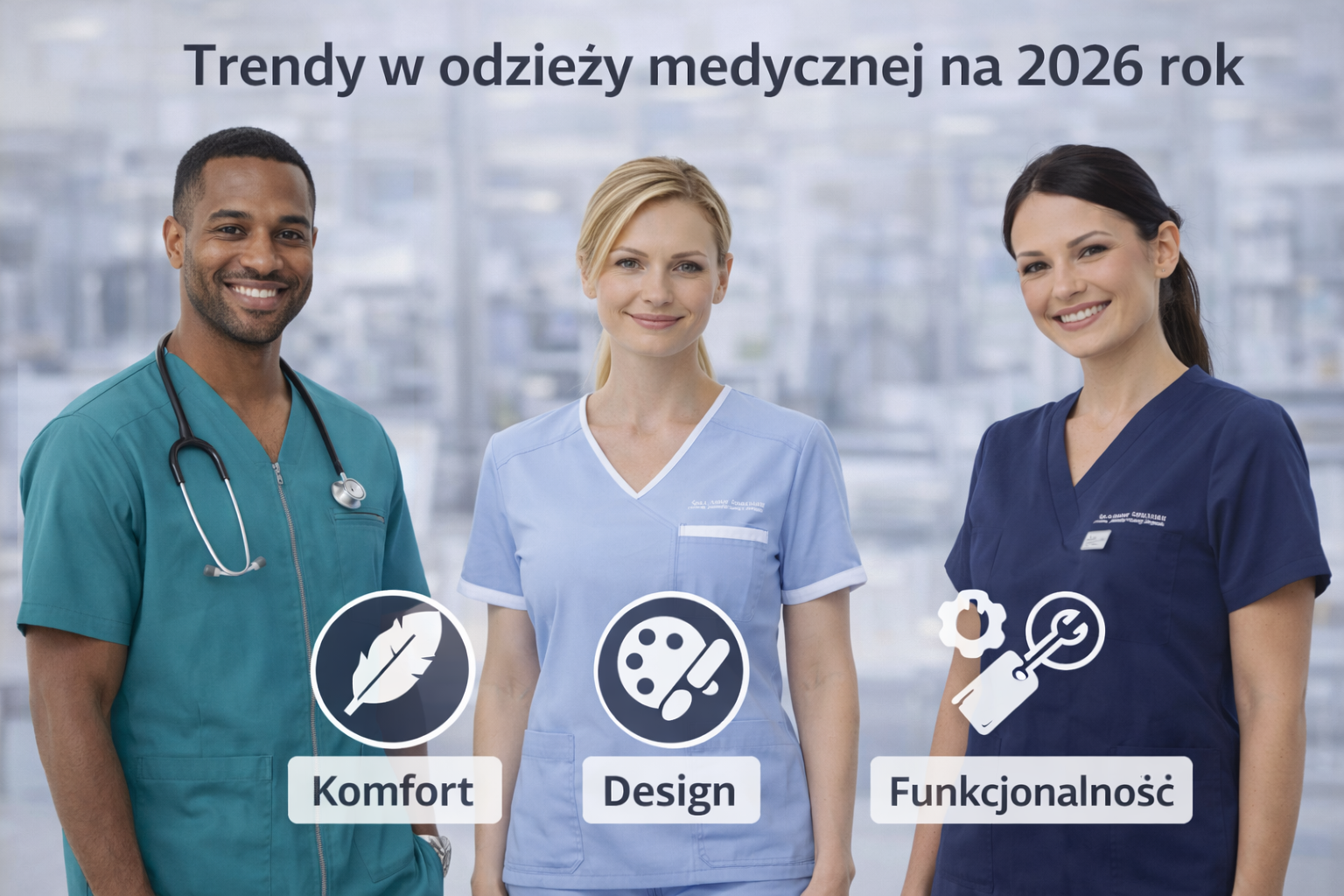 Trendy w odzieży medycznej na 2026 rok – komfort, design i funkcjonalność